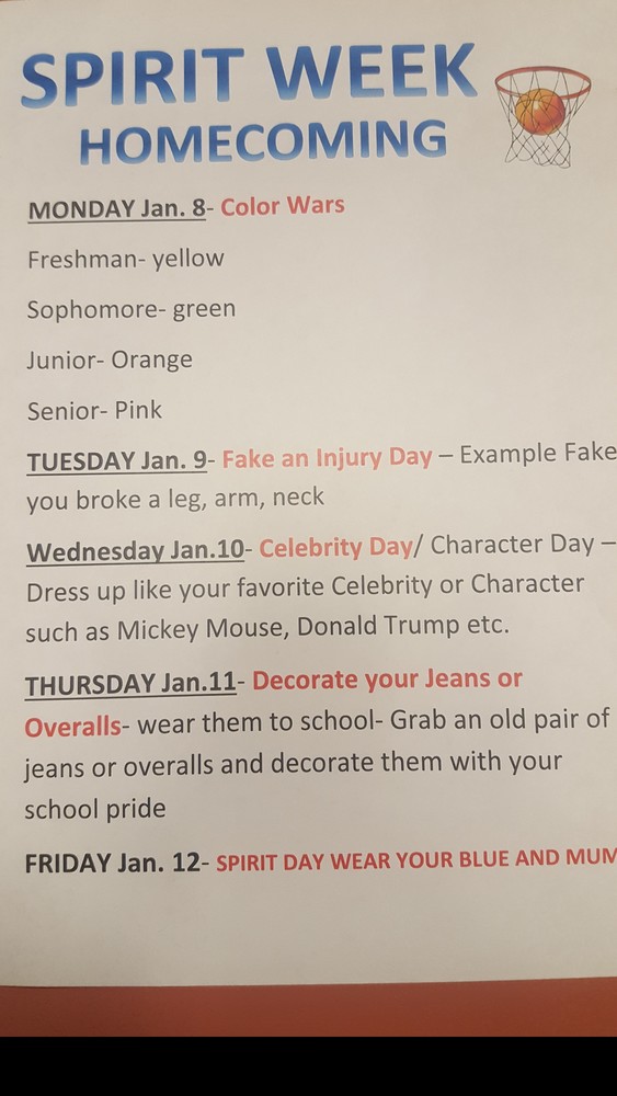 Basketball Homecoming week